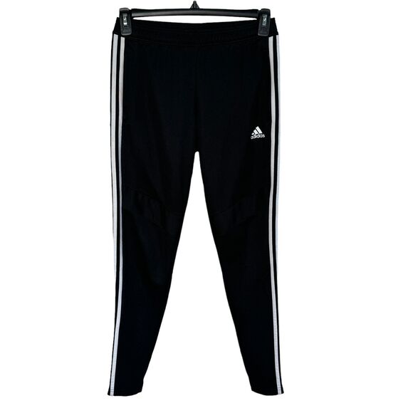Adidas Small Athletic Track Pants Stretch Pockets Zip Ankles Climacool Black - Picture 1 of 11